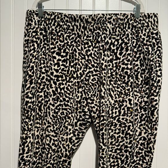 Cabi Pivot Spotted Joggers Leopard Print Pull On Size XL - Picture 3 of 7